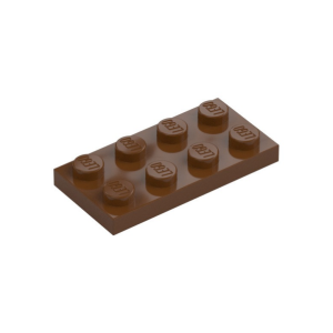 LEGO 3020 Plate 2 x 4 (Reddish Brown)