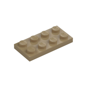 LEGO 3020 Plate 2 x 4 (Dark Tan)