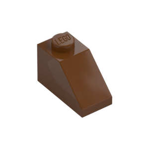 LEGO 3040 Slope 1 x 2 With Bottom Pin (45°) (Reddish Brown)