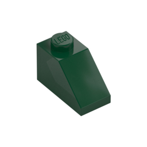 LEGO 3040 Slope 1 x 2 With Bottom Pin (45°) (Dark Green)
