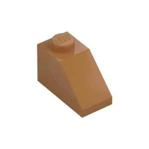 LEGO 3040 Slope 1 x 2 With Bottom Pin (45°) (Medium Nougat)