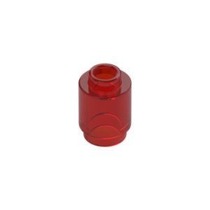 LEGO 3062b Brick Round 1 x 1 Open Stud (Transparent Red)