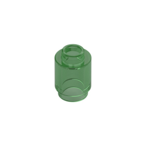 LEGO 3062b Brick Round 1 x 1 Open Stud (Transparent Green)