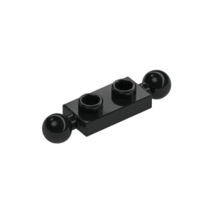 LEGO 3170 Plate Special 1 x 2 with 2 End Towballs (Black)