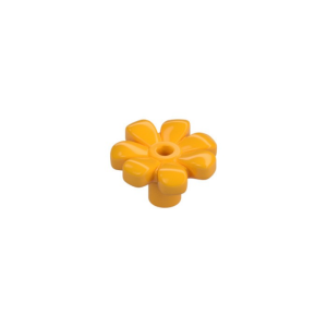 LEGO 32606 Plant Flower Minifig Accessory with 7 Thick Petals and Pin (Bright Light Orange)