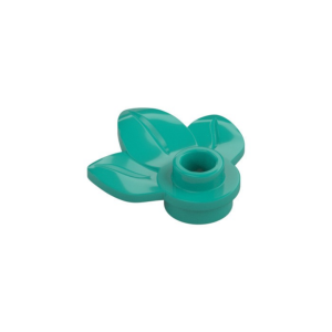 LEGO 32607 Plant Plate 1 x 1 Round with 3 Leaves (Dark Turquoise)