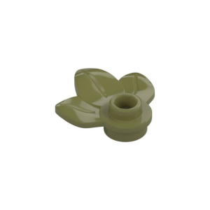 LEGO 32607 Plant Plate 1 x 1 Round with 3 Leaves (Olive Green)