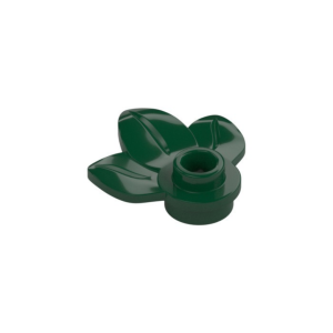 LEGO 32607 Plant Plate 1 x 1 Round with 3 Leaves (Dark Green)