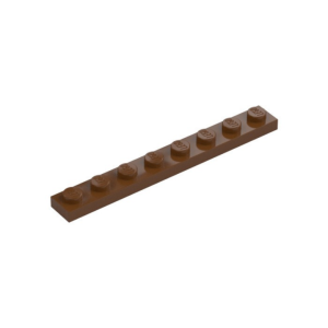 LEGO 3460 Plate 1 x 8 (Reddish Brown)
