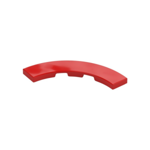 LEGO 3477 Tile 4 x 4 Curved Macaroni (Red)