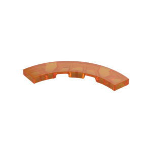 LEGO 3477 Tile 4 x 4 Curved Macaroni (Transparent Orange)