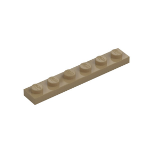 LEGO 3666 Plate 1 x 6 (Dark Tan)