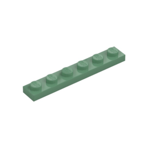 LEGO 3666 Plate 1 x 6 (Sand Green)
