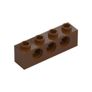 LEGO 3701 Technic Brick 1 x 4 (3 Pin Holes) (Reddish Brown)