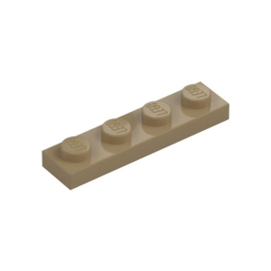 LEGO 3710 Plate 1 x 4 (Dark Tan)