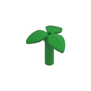 LEGO 37695 Plant Stem with 3 Leaves and Bottom Pin (Bright Green)