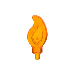 LEGO 37775 Wave / Flame Small with Pin (Transparent Orange)
