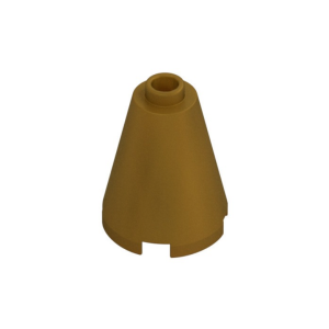 LEGO 3942c Cone 2 x 2 x 2 Open Stud (Pearl Gold)