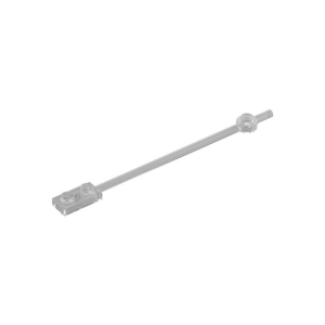 LEGO 42445 Bar 1 x 12 with 1 x 2 Plate End with Solid Studs and 1 x 1 Round Plate End (Transparent Clear)