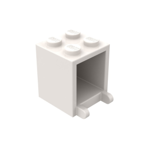 LEGO 4345b Box 2 x 2 x 2 [Hollow Studs] (White)