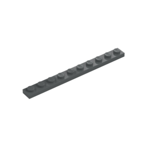 LEGO 4477 Plate 1 x 10 (Dark Bluish Gray)