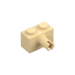 LEGO 44865 Brick Special 1 x 2 with Pin Bottom Stud Holder (Tan)