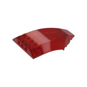 LEGO 45705 Windscreen 10 x 6 x 2 Curved (Transparent Red)