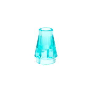 LEGO 4589 Cone 1 x 1 [No Top Groove] (Transparent Light Blue)