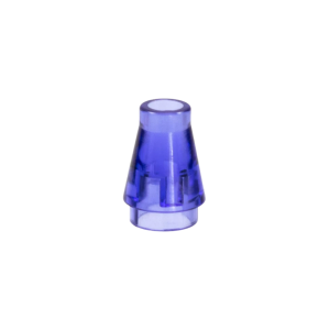 LEGO 4589 Cone 1 x 1 [No Top Groove] (Transparent Purple)