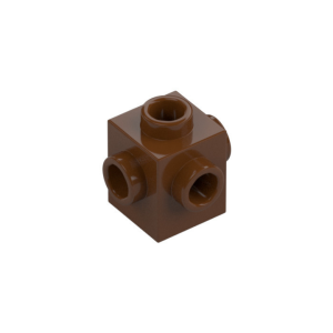 LEGO 4733 Brick Special 1 x 1 Studs on 4 Sides (Reddish Brown)