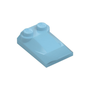 LEGO 47456 Brick Wedged Curved 2 x 3 x 2/3 Two Studs Wing End (Medium Azure)