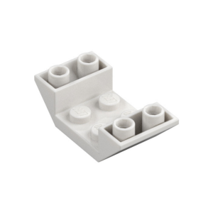 LEGO 4871 Slope Inverted 45° 4 x 2 Double with 2 x 2 Recessed (White)