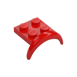 LEGO 49097 Wheel Arch Mudguard 2 x 3 x 1 1/3 with 2 x 2 Plate (Red)