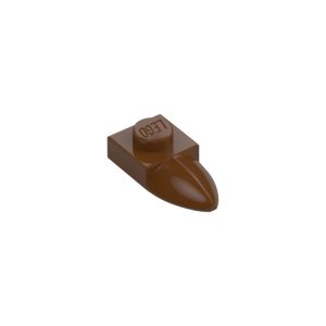 LEGO 49668 Plate Special 1 x 1 with Tooth (Reddish Brown)