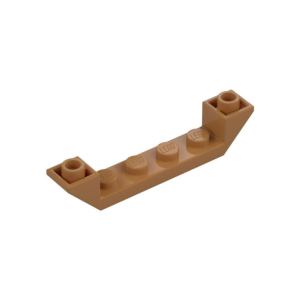 LEGO 52501 Brick Sloped Inverted 45° 6 x 1 Double with 1 x 4 Recessed (Medium Nougat)