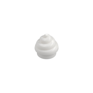 LEGO Food 53119 Plate Round 1 x 1 Swirled Top / Poo (White)
