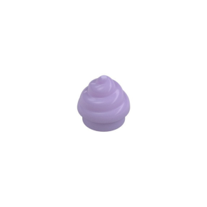 LEGO Food 53119 Plate Round 1 x 1 Swirled Top / Poo (Lavender)