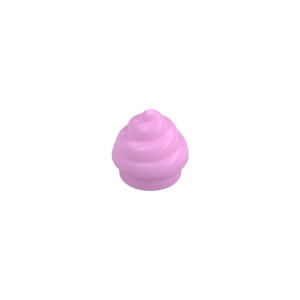 LEGO Food 53119 Plate Round 1 x 1 Swirled Top / Poo (Bright Pink)