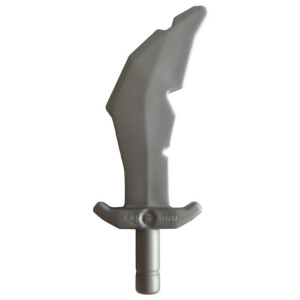 LEGO Weapon 60752 Sword / Scimitar Notched Blade (Flat Silver)