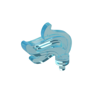 LEGO 64647 Flame / Headwear Accessory Plume / Feather, Triple Point (Transparent Light Blue)