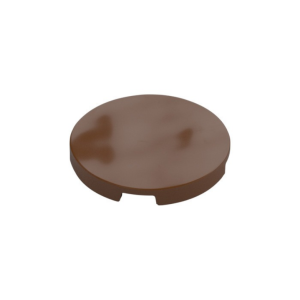 LEGO 67095 Tile Round 3 x 3 (Reddish Brown)