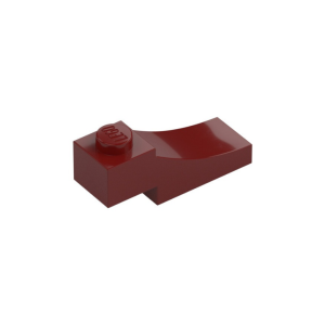 LEGO 70681 Brick Curved 3 x 1 with 1/3 Inverted Cutout (Dark Red)