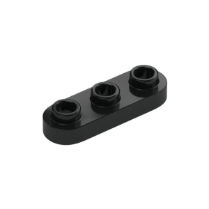 LEGO 77850 Plate Special 1 x 3 Rounded with 3 Open Studs (Black)