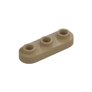 LEGO 77850 Plate Special 1 x 3 Rounded with 3 Open Studs (Dark Tan)