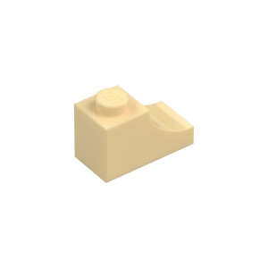 LEGO 78666 Brick Curved 2 x 1 with Inverted Cutout (Tan)