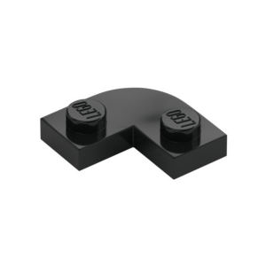 LEGO 79491 Plate Round Corner 2 x 2 with 1 x 1 Cutout (Black)