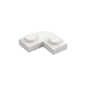 LEGO 79491 Plate Round Corner 2 x 2 with 1 x 1 Cutout (White)