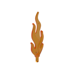 LEGO 85959 Wave / Flame Rounded Large [Plain] (Transparent Orange)