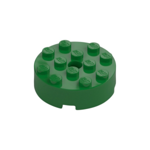 LEGO 87081 Brick Round 4 x 4 Centre Hole (Green)