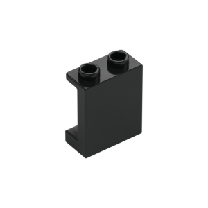 LEGO 87552 Panel 1 x 2 x 2 with Side Supports – Hollow Studs (Black)